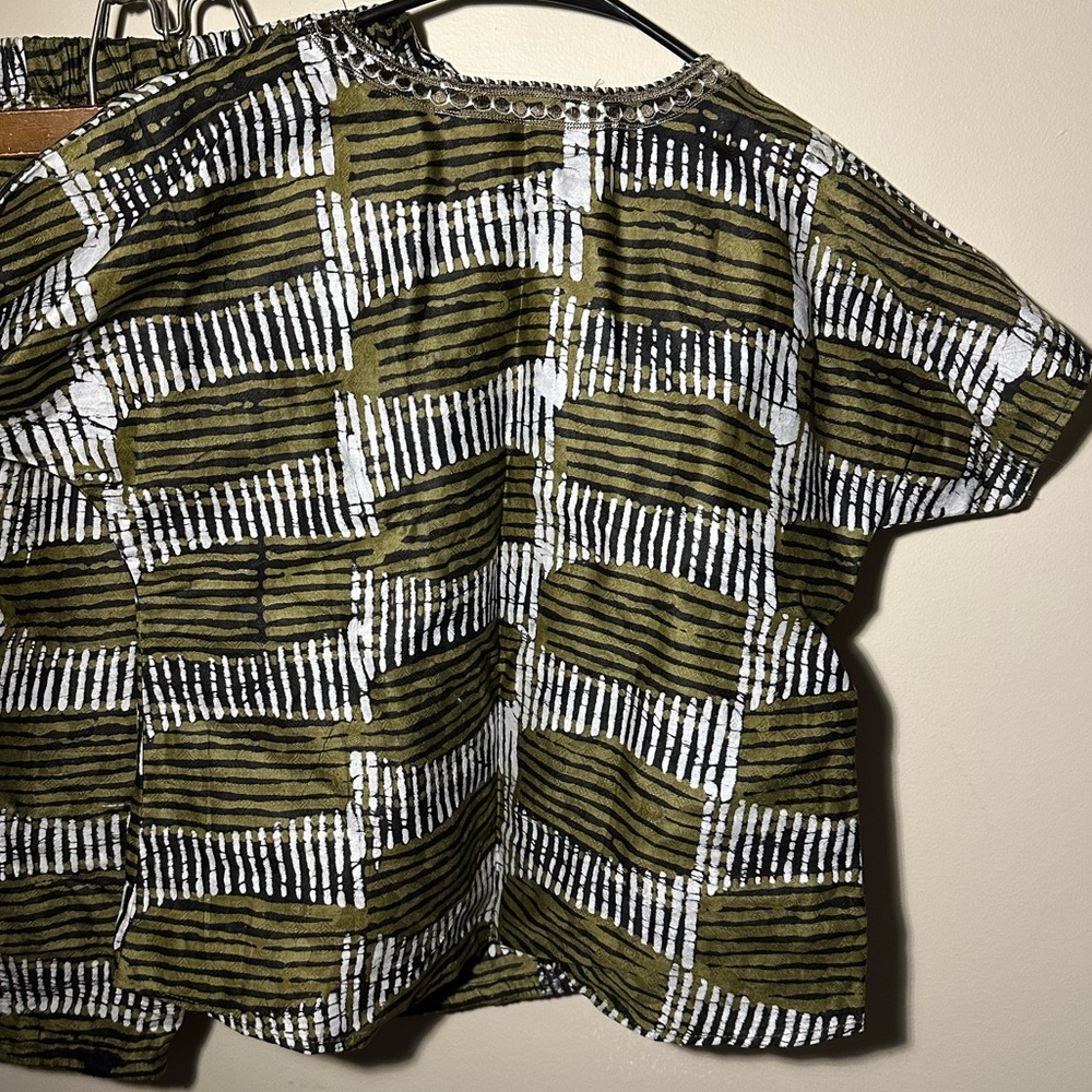 African print two-piece kids suit handmade NWOT